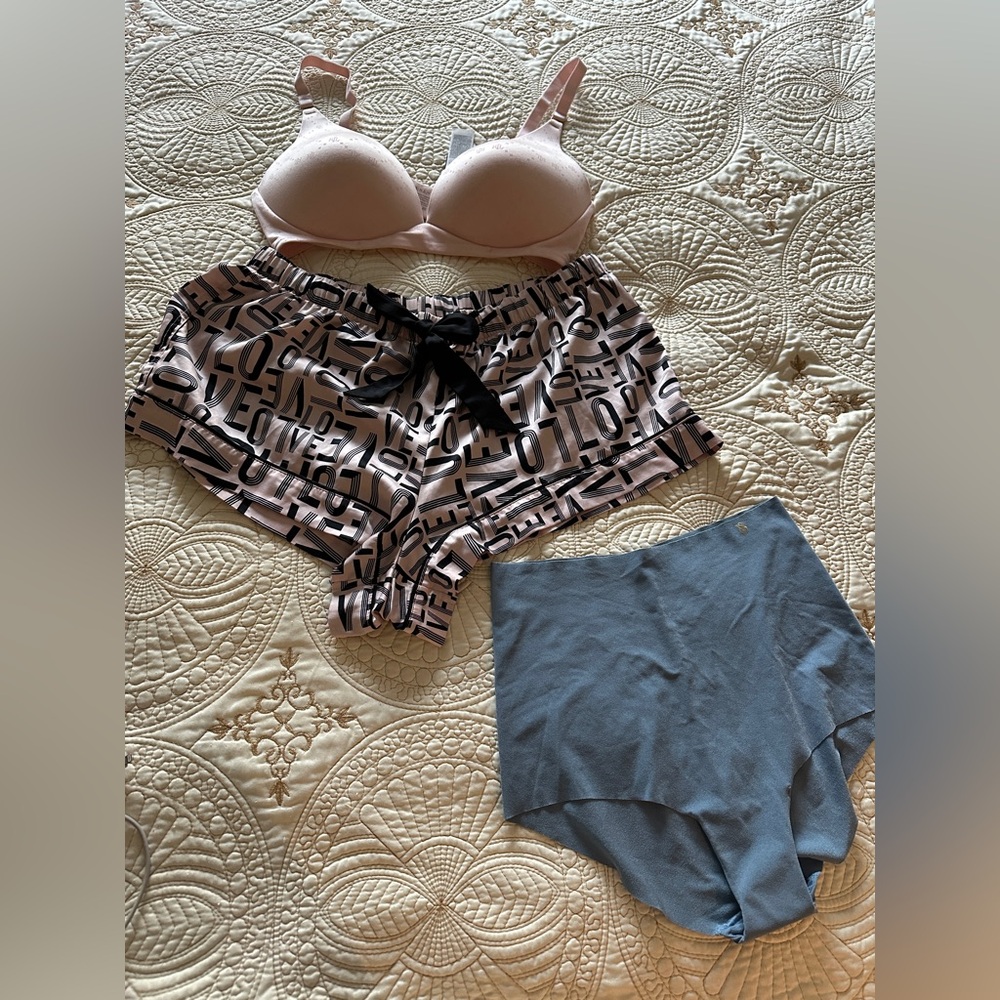 Bundle deal. Ralph Lauren bra, VS. Satin nightie shorts and underwear